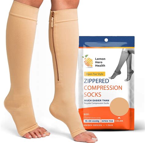 compression hosiery amazon|zippered compression hose for men.